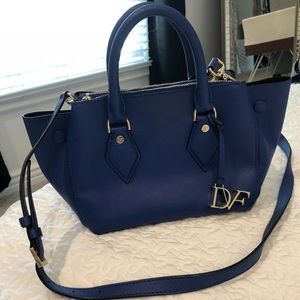 Diane Von Furstenberg cobalt blue satchel